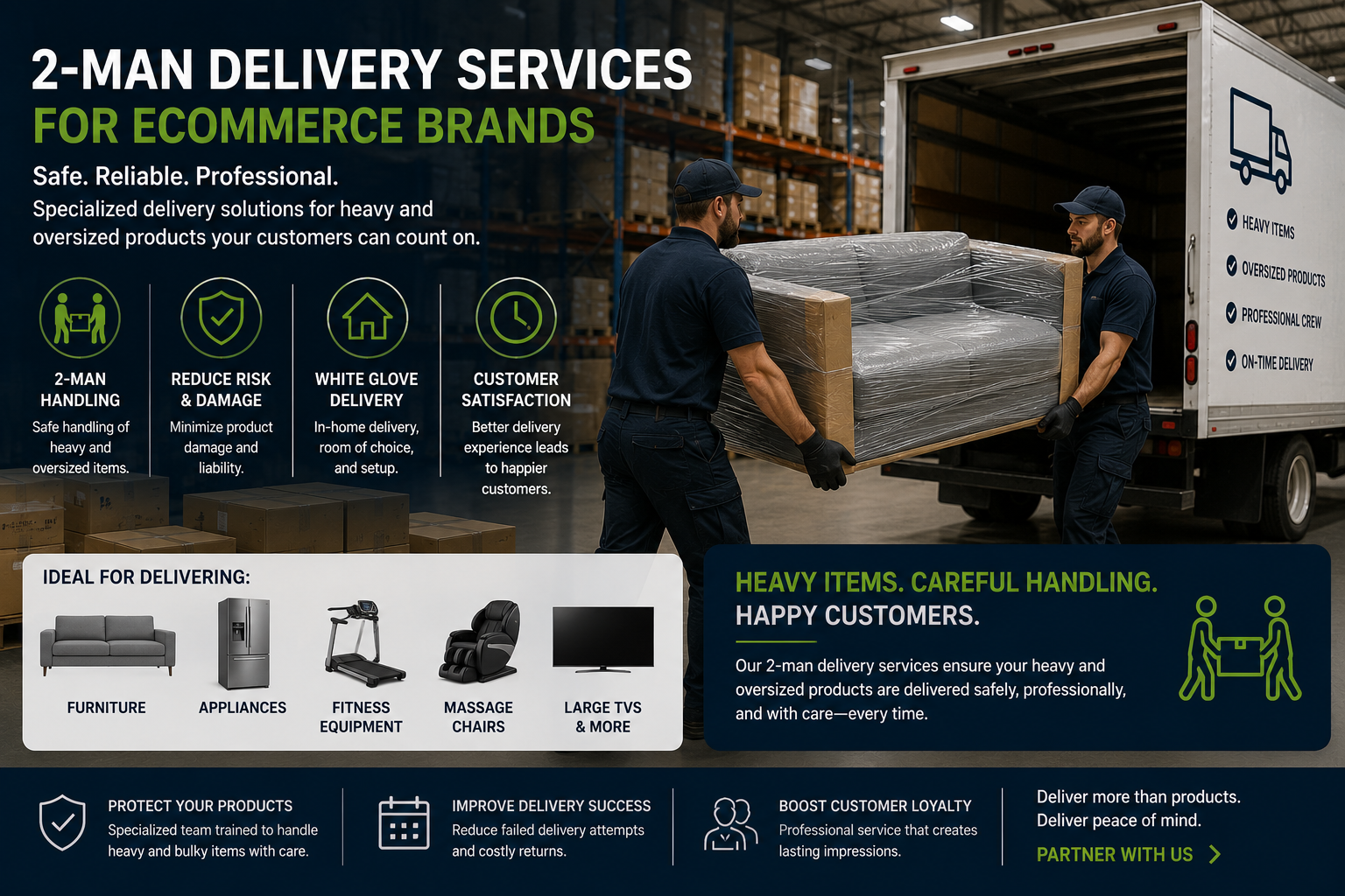 Two In A Box Delivery Model 2 Man Delivery Services for Ecommerce Brands Shipping Heavy and ...
